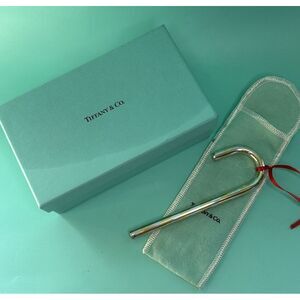 VTG‎ Tiffany & Co Sterling Silver Gold Vermeil Candy Cane Christmas Ornament